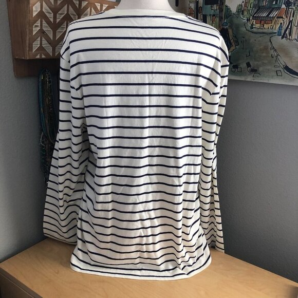 J.Crew Stripe Crew Neck Long Sleeve Stretch Knit Pullover - NEW - Picture 7 of 7